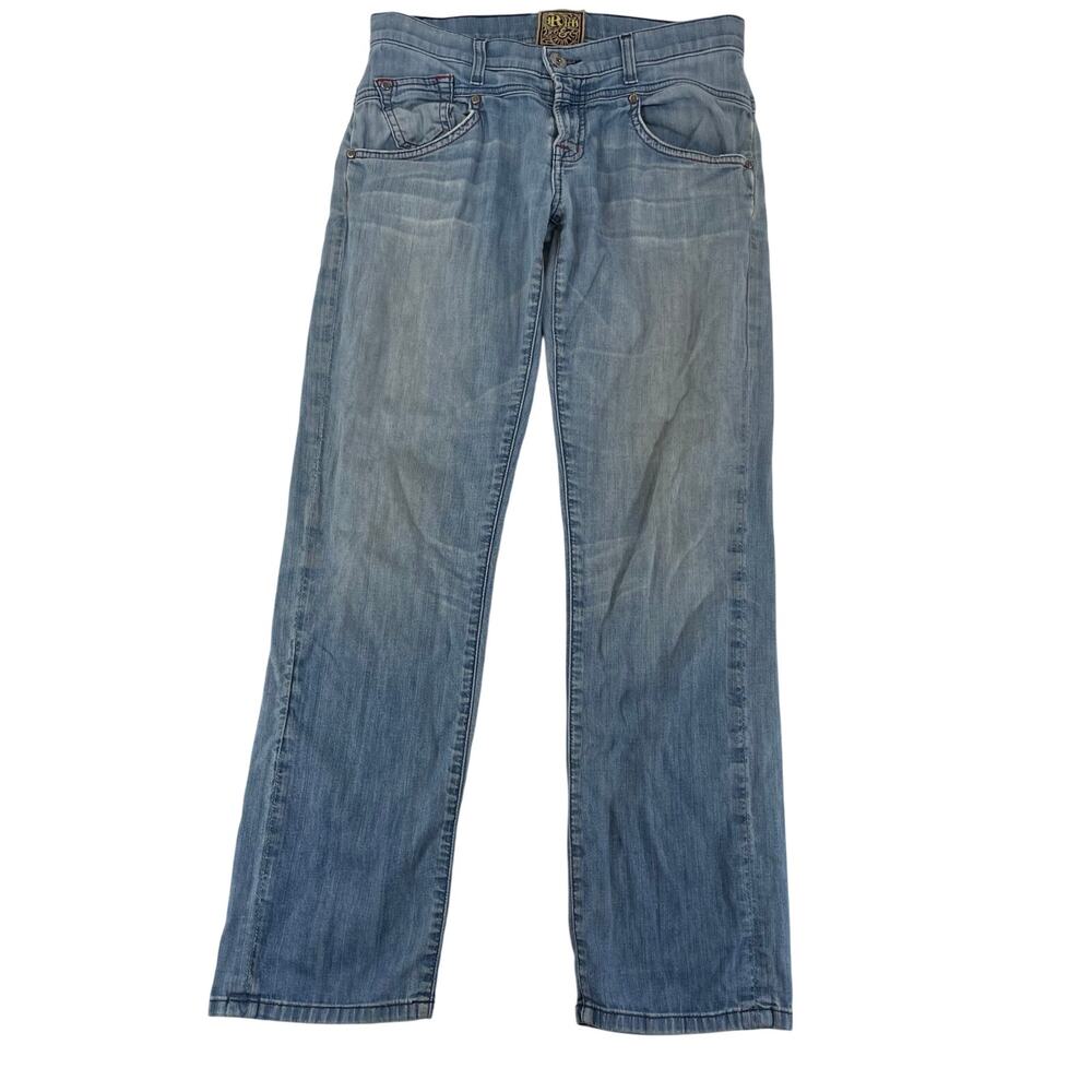 Rich & Skinny Legacy Y2K Designer Straight Leg Light Wash Jeans Women's Size 28